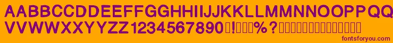 Mjletter2 Font – Purple Fonts on Orange Background