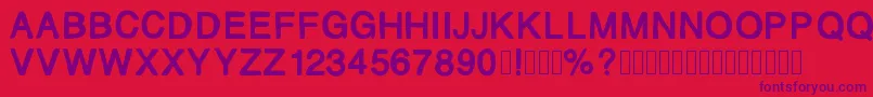 Mjletter2 Font – Purple Fonts on Red Background