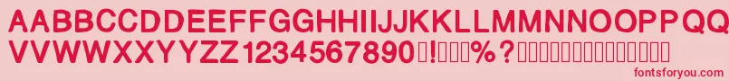 Mjletter2 Font – Red Fonts on Pink Background