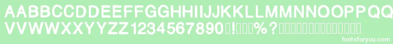 Шрифт Mjletter2 – белые шрифты на зелёном фоне