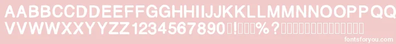 Mjletter2 Font – White Fonts on Pink Background