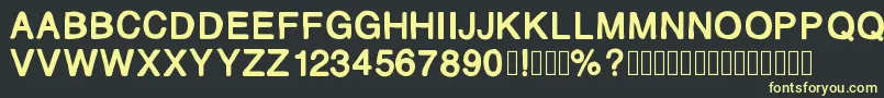 フォントMjletter2 – 黒い背景に黄色の文字