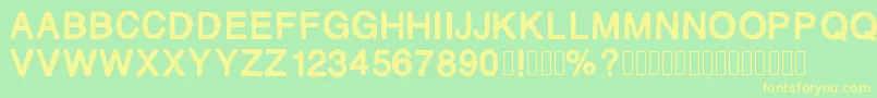 Mjletter2 Font – Yellow Fonts on Green Background