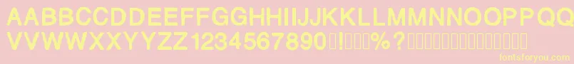 Mjletter2 Font – Yellow Fonts on Pink Background