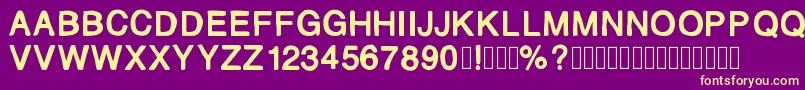 Mjletter2 Font – Yellow Fonts on Purple Background