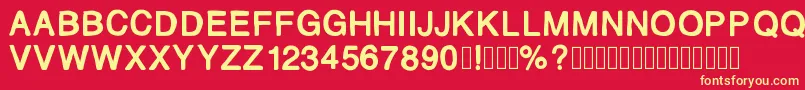 Mjletter2 Font – Yellow Fonts on Red Background