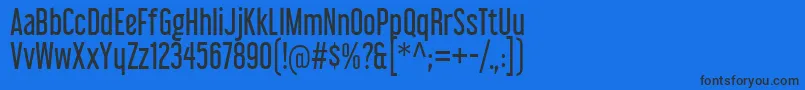 LibelSuitRg Font – Black Fonts on Blue Background