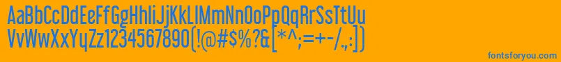 LibelSuitRg Font – Blue Fonts on Orange Background