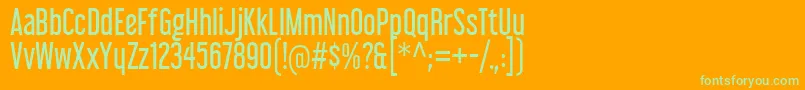 LibelSuitRg Font – Green Fonts on Orange Background