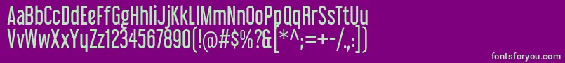 LibelSuitRg Font – Green Fonts on Purple Background