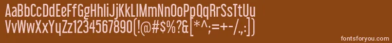 LibelSuitRg Font – Pink Fonts on Brown Background