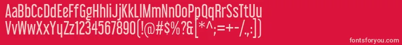 LibelSuitRg Font – Pink Fonts on Red Background