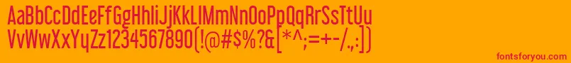 LibelSuitRg Font – Red Fonts on Orange Background