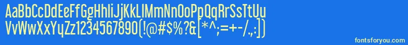 フォントLibelSuitRg – 黄色の文字、青い背景