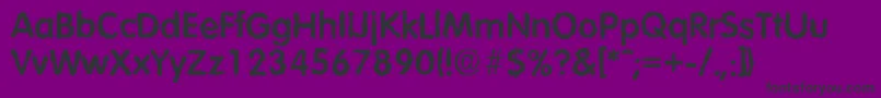 フォントVolkswagenrandomBold – 紫の背景に黒い文字
