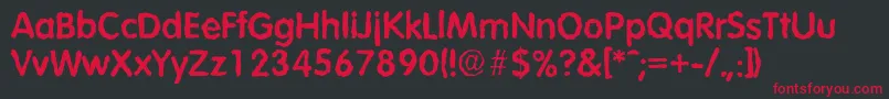 VolkswagenrandomBold Font – Red Fonts on Black Background