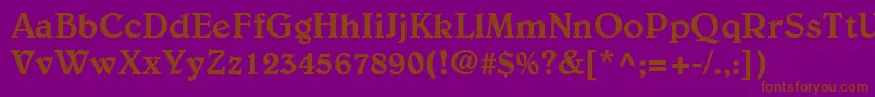 BarristerSsi-fontti – ruskeat fontit violetilla taustalla