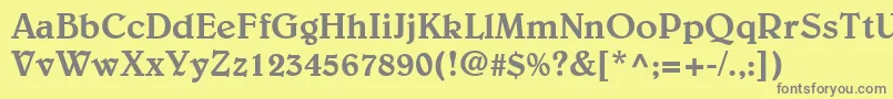 BarristerSsi Font – Gray Fonts on Yellow Background