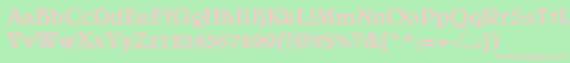 BarristerSsi Font – Pink Fonts on Green Background
