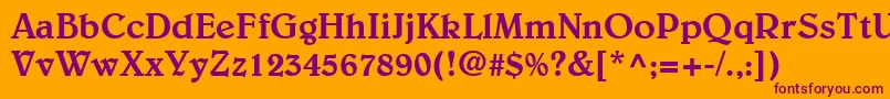 BarristerSsi Font – Purple Fonts on Orange Background