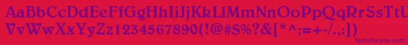 BarristerSsi Font – Purple Fonts on Red Background