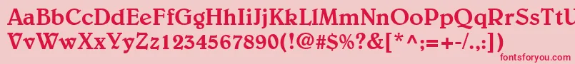 BarristerSsi-Schriftart – Rote Schriften auf rosa Hintergrund