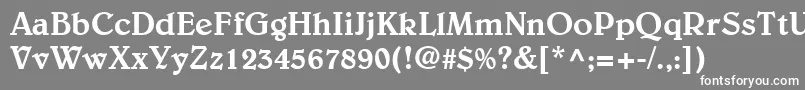 BarristerSsi Font – White Fonts on Gray Background
