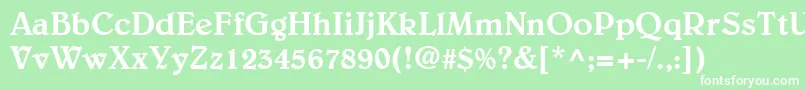 BarristerSsi Font – White Fonts on Green Background