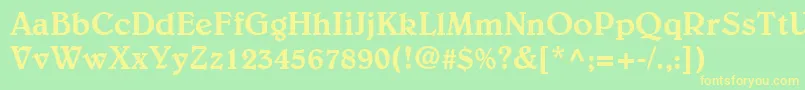 BarristerSsi Font – Yellow Fonts on Green Background