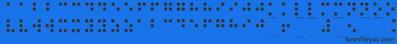 Braille1 Font – Black Fonts on Blue Background