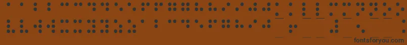 Шрифт Braille1 – чёрные шрифты на коричневом фоне