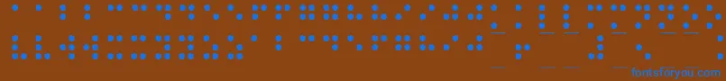 Braille1 Font – Blue Fonts on Brown Background