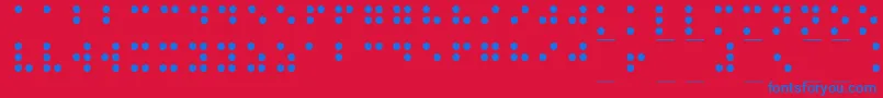 Braille1 Font – Blue Fonts on Red Background