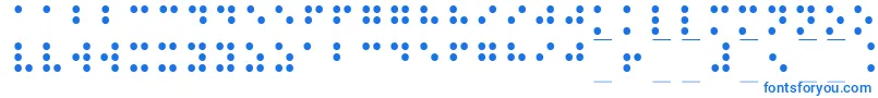 Braille1-fontti – siniset fontit valkoisella taustalla