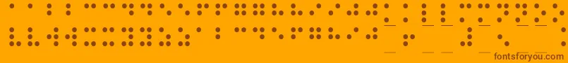 Braille1 Font – Brown Fonts on Orange Background