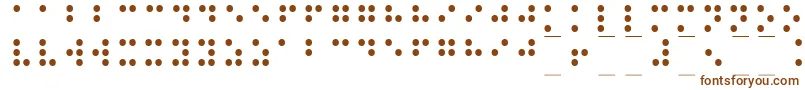 Braille1-Schriftart – Braune Schriften auf weißem Hintergrund