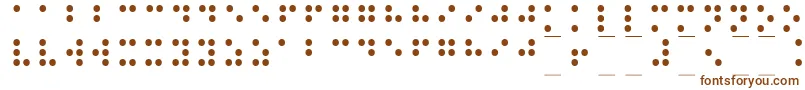 フォントBraille1 – 白い背景に茶色のフォント