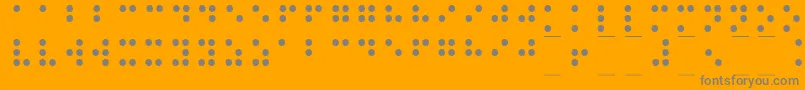 フォントBraille1 – オレンジの背景に灰色の文字