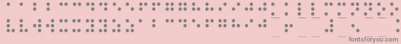 Czcionka Braille1 – szare czcionki na różowym tle