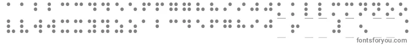 Czcionka Braille1 – szare czcionki na białym tle