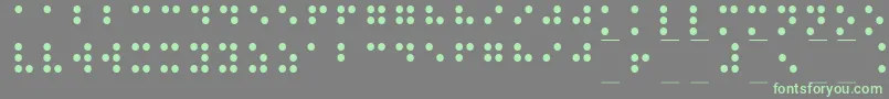 Czcionka Braille1 – zielone czcionki na szarym tle