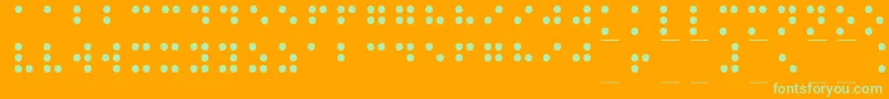 fuente Braille1 – Fuentes Verdes Sobre Fondo Naranja