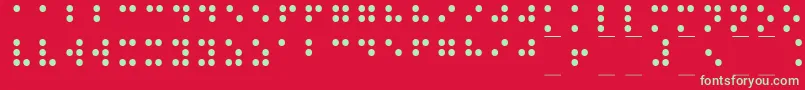 Braille1 Font – Green Fonts on Red Background