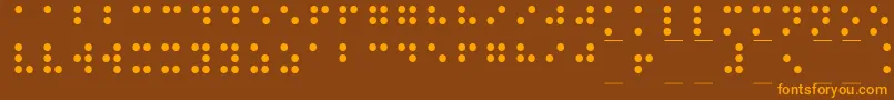 Braille1 Font – Orange Fonts on Brown Background