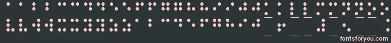 Braille1 Font – Pink Fonts on Black Background
