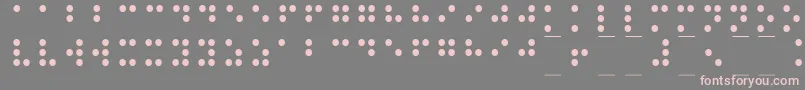Czcionka Braille1 – różowe czcionki na szarym tle