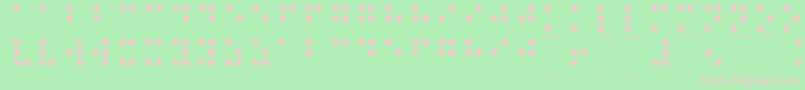 Braille1 Font – Pink Fonts on Green Background