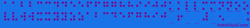 Braille1 Font – Purple Fonts on Blue Background