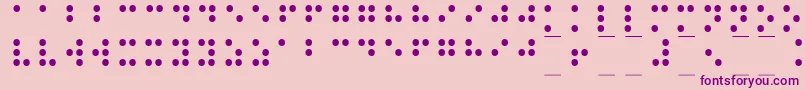 Braille1 Font – Purple Fonts on Pink Background
