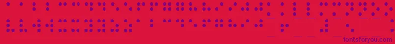 fuente Braille1 – Fuentes Moradas Sobre Fondo Rojo